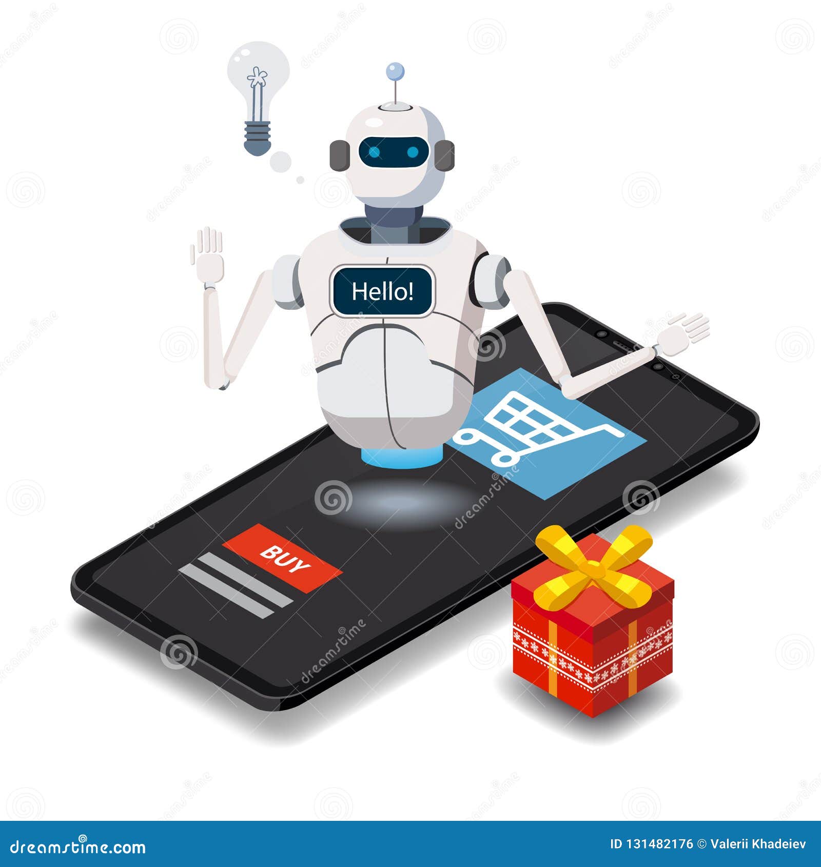 3d Vector Robot Chatbot Ai Science Stock Vector (Royalty Free