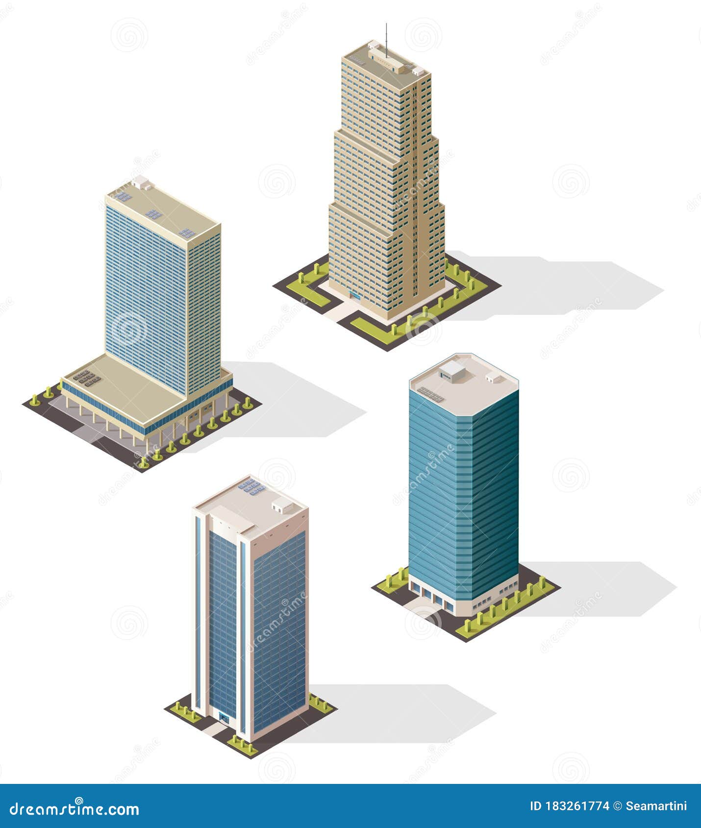 Download Isometric Skyscraper Buildings 3d Vector Icons Stock ...