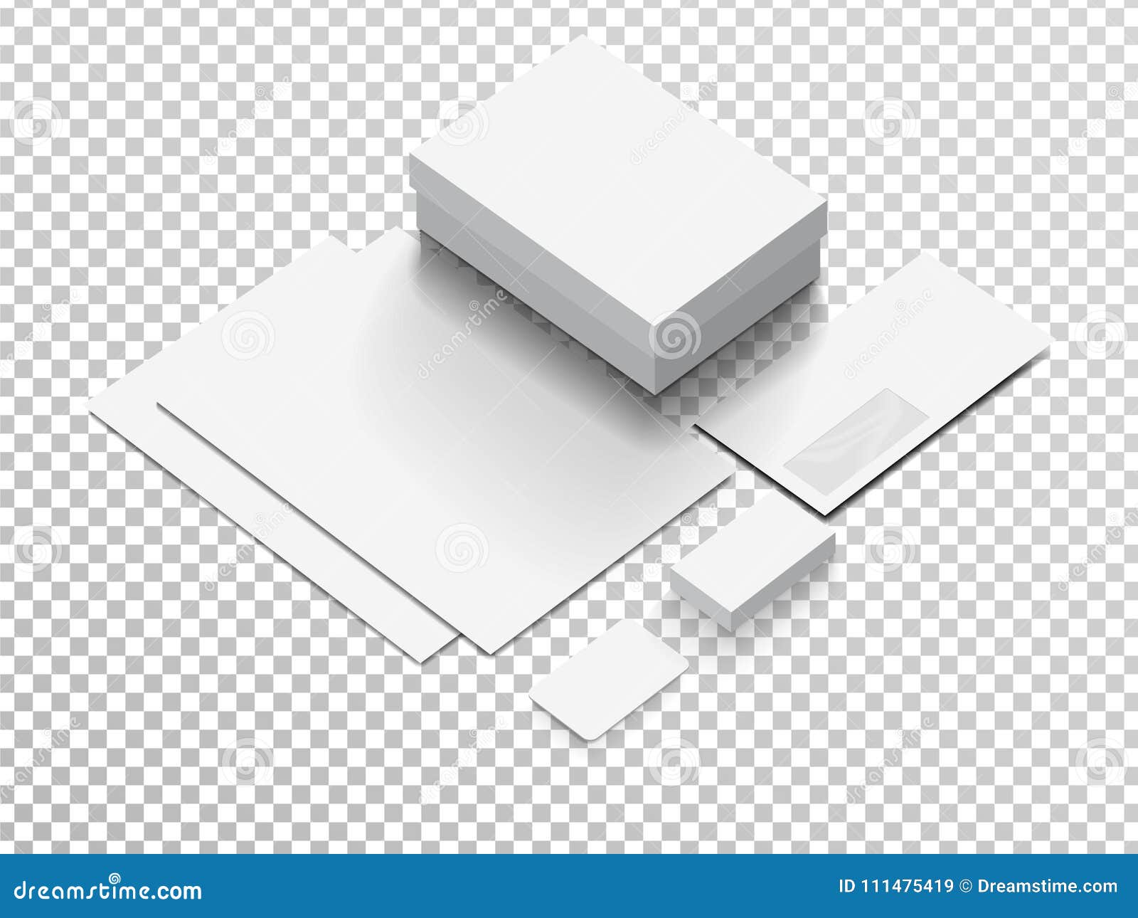 Download Isometric Stationery Mockup For Your Presentation. Stock ...