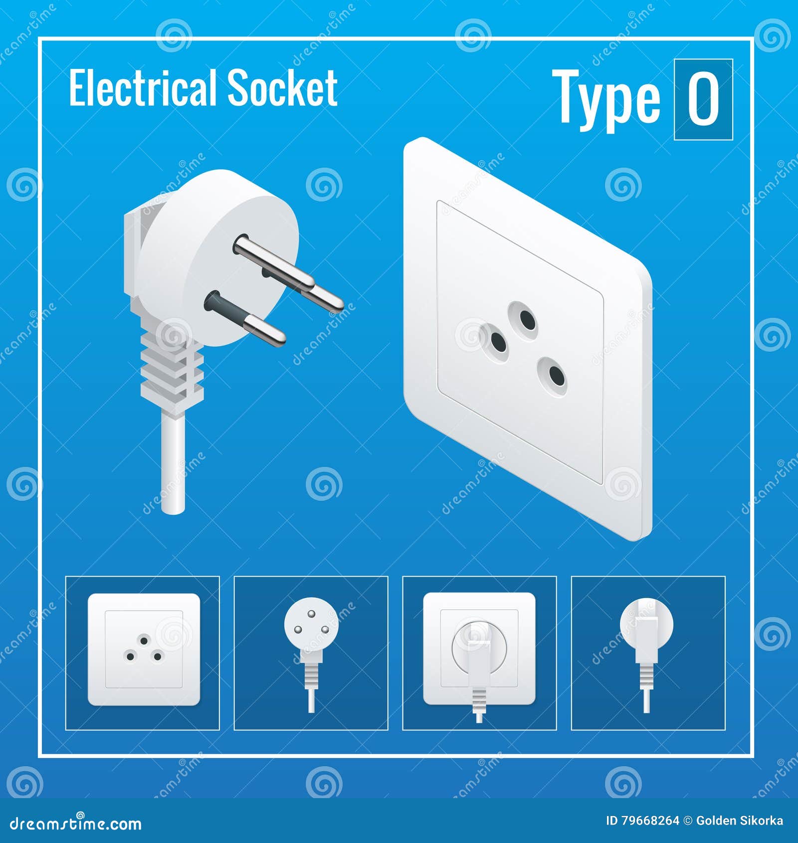 AC Power Plugs and Sockets - All Types - Vector Stock Vector