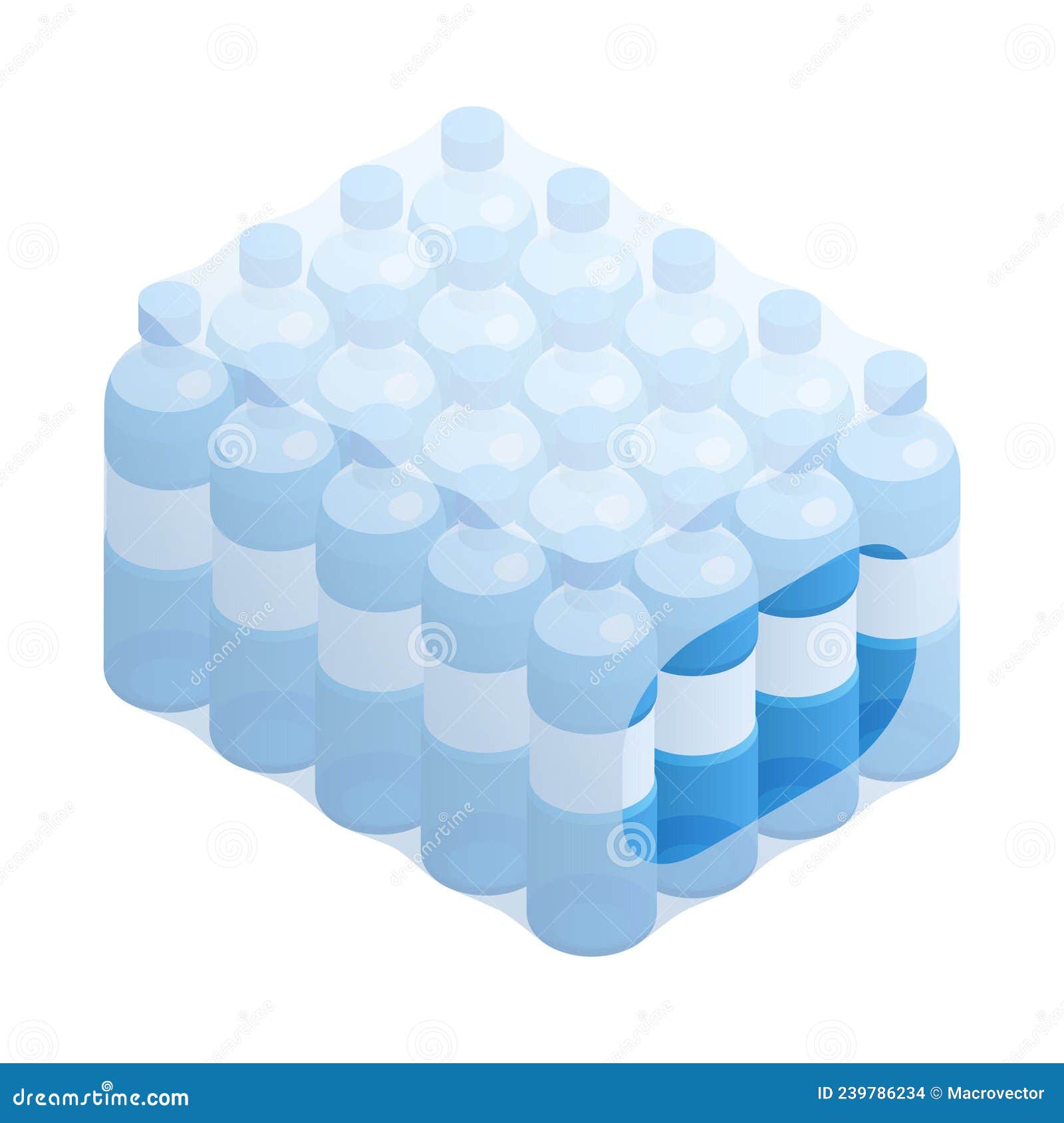 Isometric Water Bottles stock vector. Illustration of purity 239786234