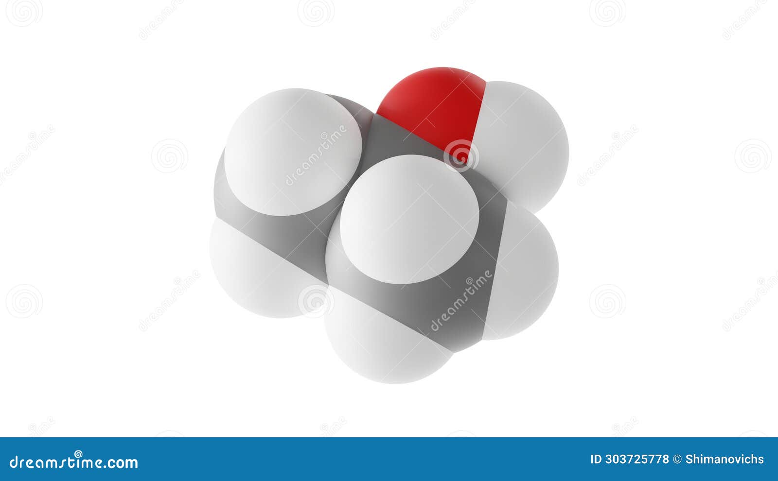 Isopropanol Molecule, Isopropyl Alcohol, Molecular Structure, Isolated