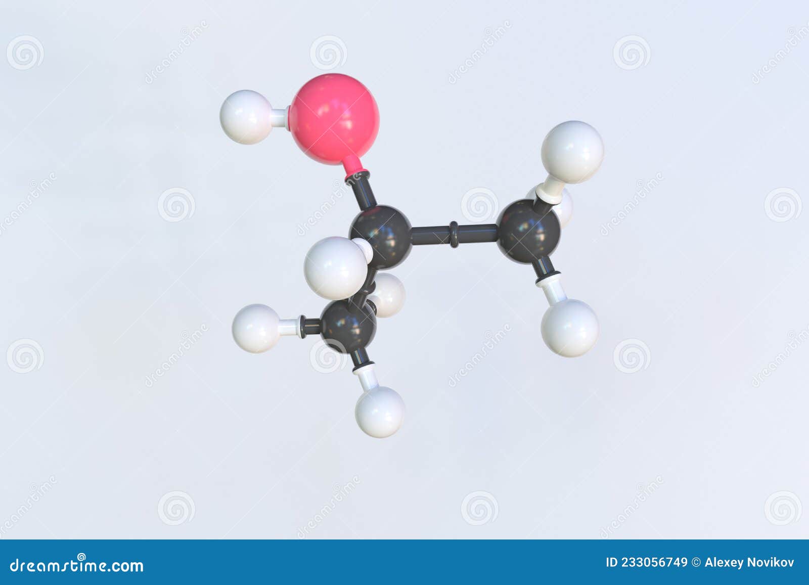 Isopropyl Alcohol Molecule, Scientific Molecular Model, Looping 3d ...