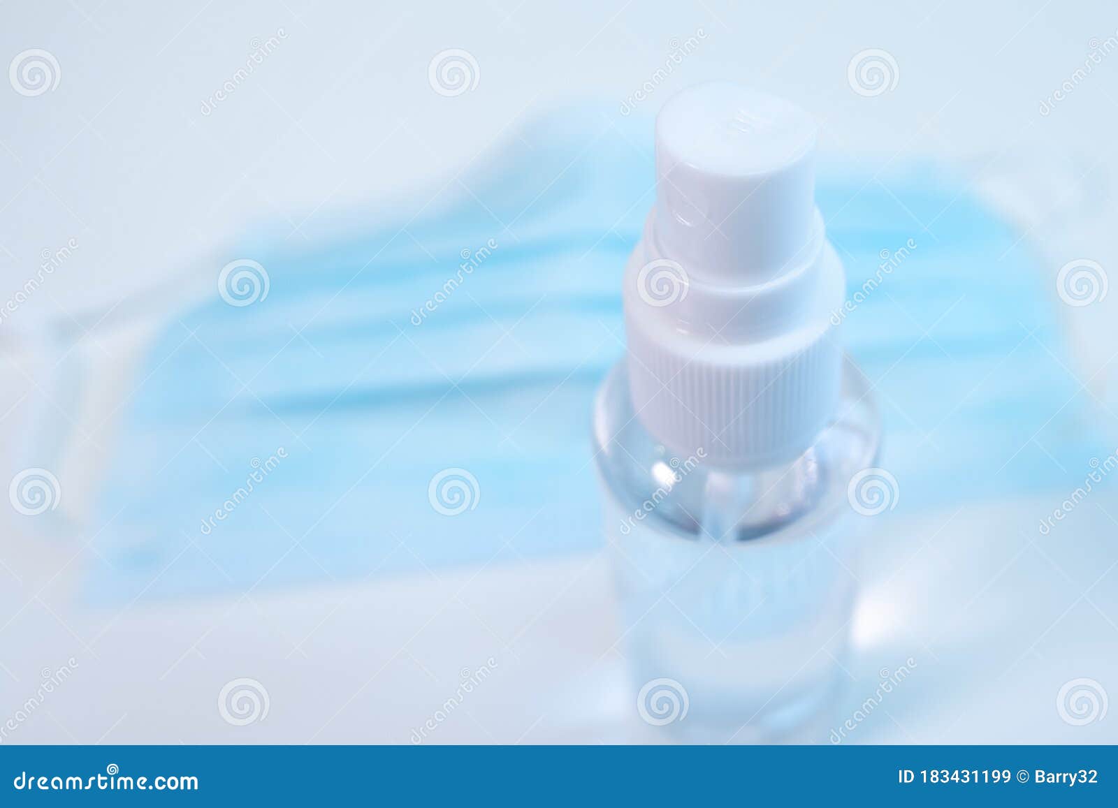 Isopropyl Alcohol in Spray Bottle for Disinfecting. Close Up with