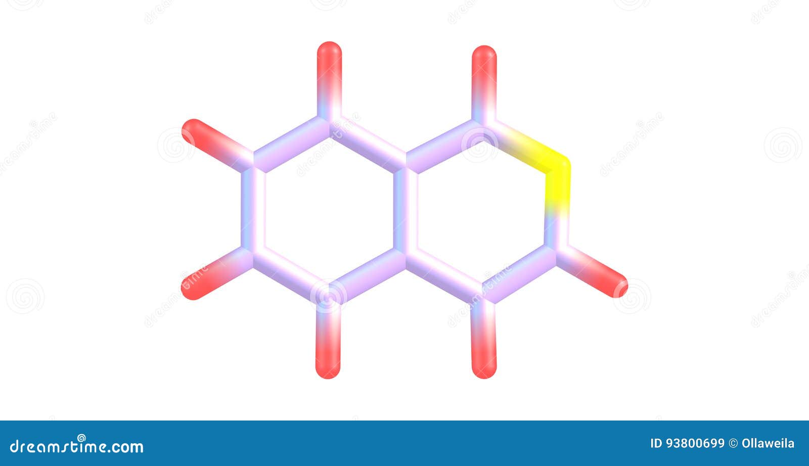 isoquinoline molecular structure  on white