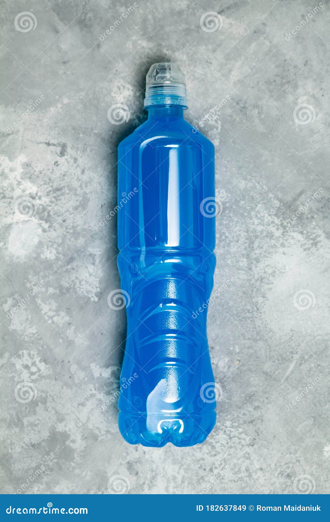 Isotonic Blue Energy Drink Vertical Photo With Blue Water Sport Beverage Concrete Background Stock Image Image Of Background Electrolytes