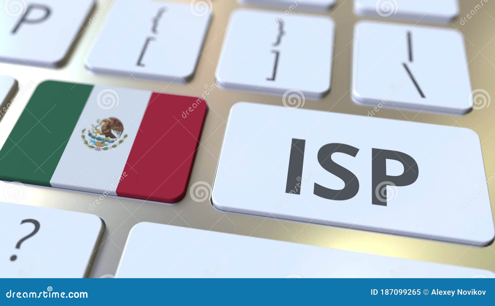 ISP or Service Provider Text and Flag of Mexico on the