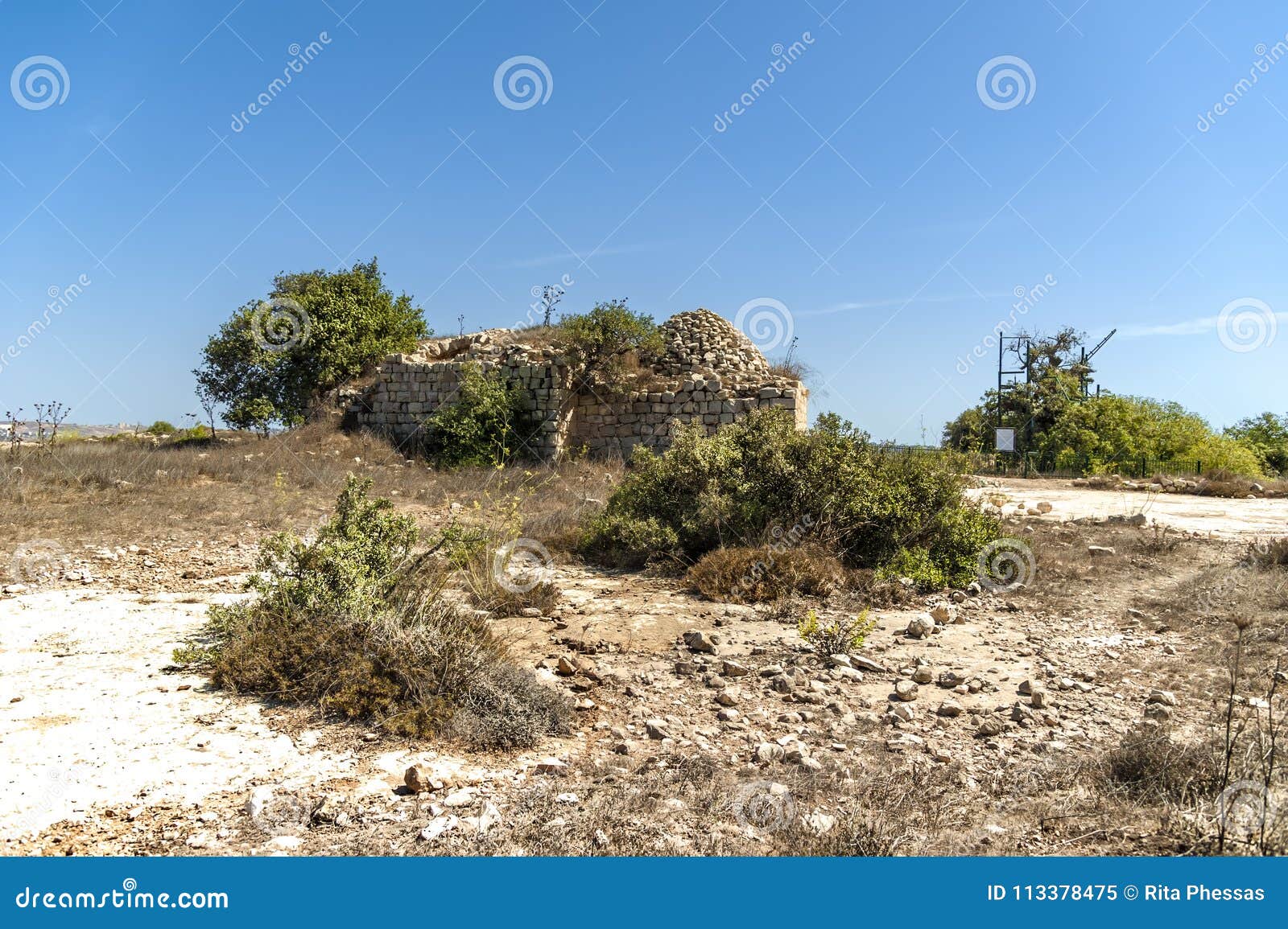israel bethel. view of officially identified spot the rock of jacobs dream in bethel as described in genesis 28-12-19 in the old t