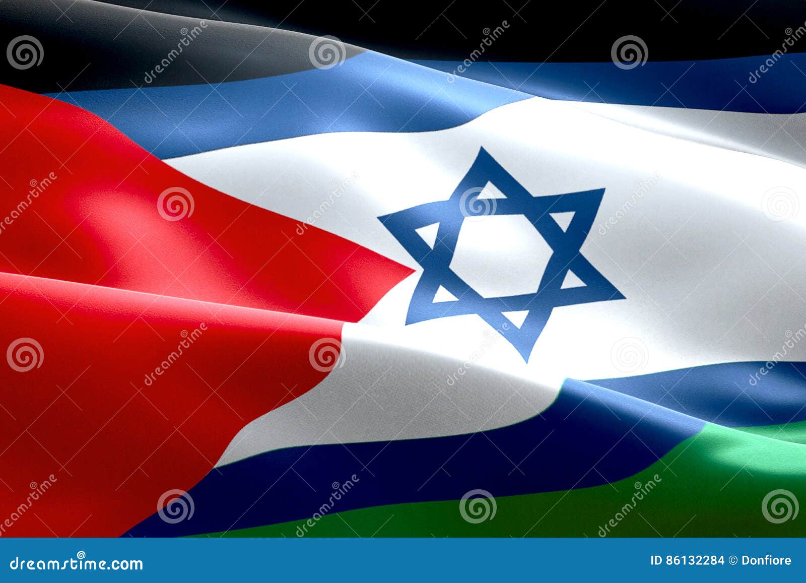 Israel-Flagge Innerhalb Beschaffenheitsgewebehintergrundes