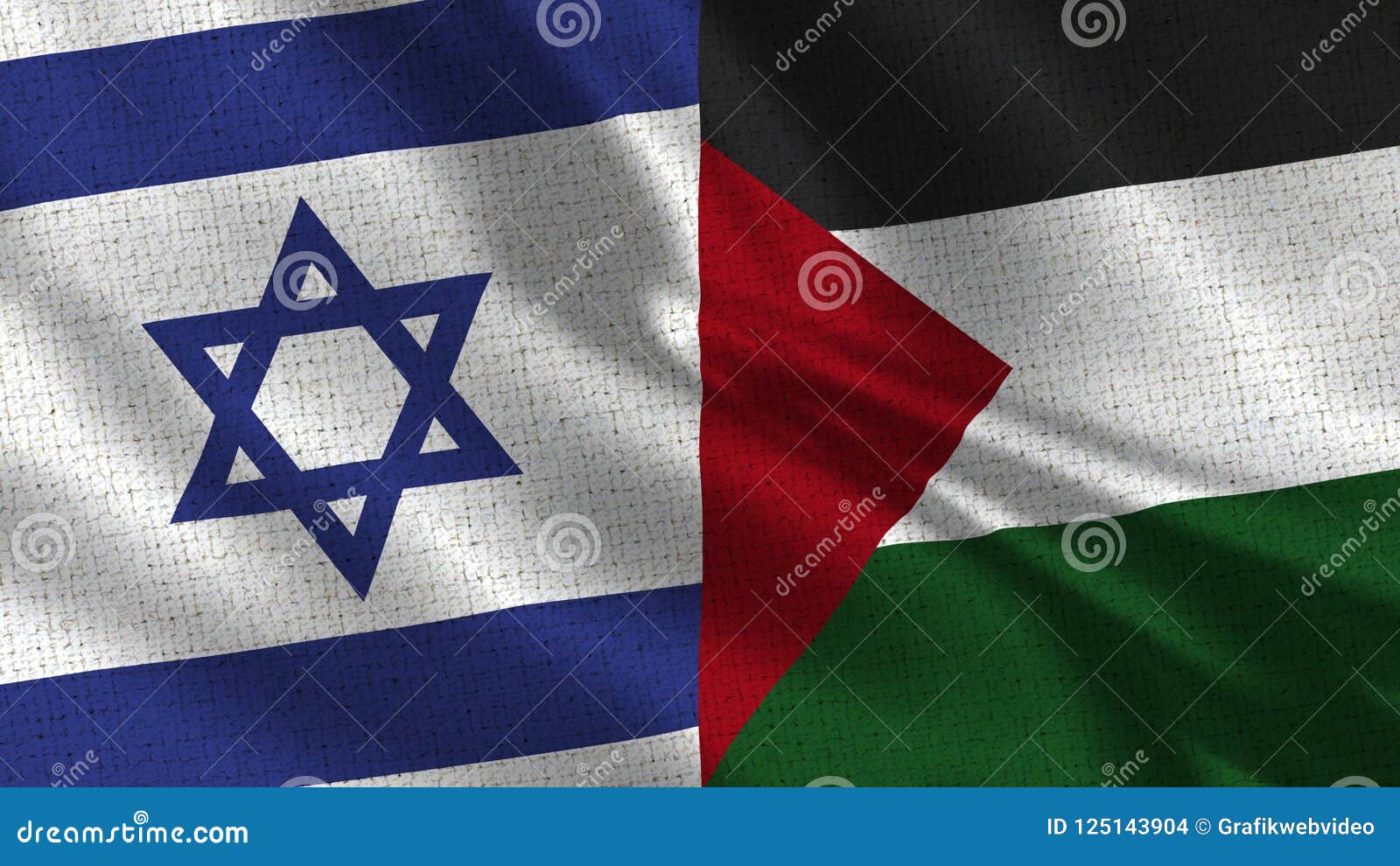 Israel and Palestine Flag - Two Flags Together Stock Photo - Image of