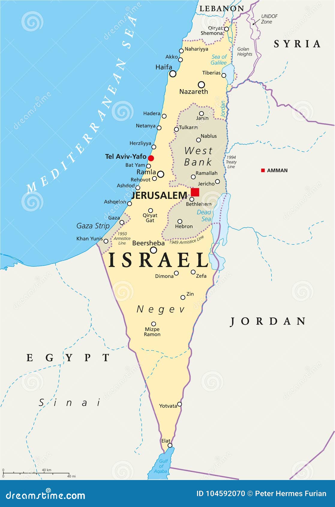israel karte politisch Israel Politische Karte Vektor Abbildung Illustration Von Land 104592070 israel karte politisch