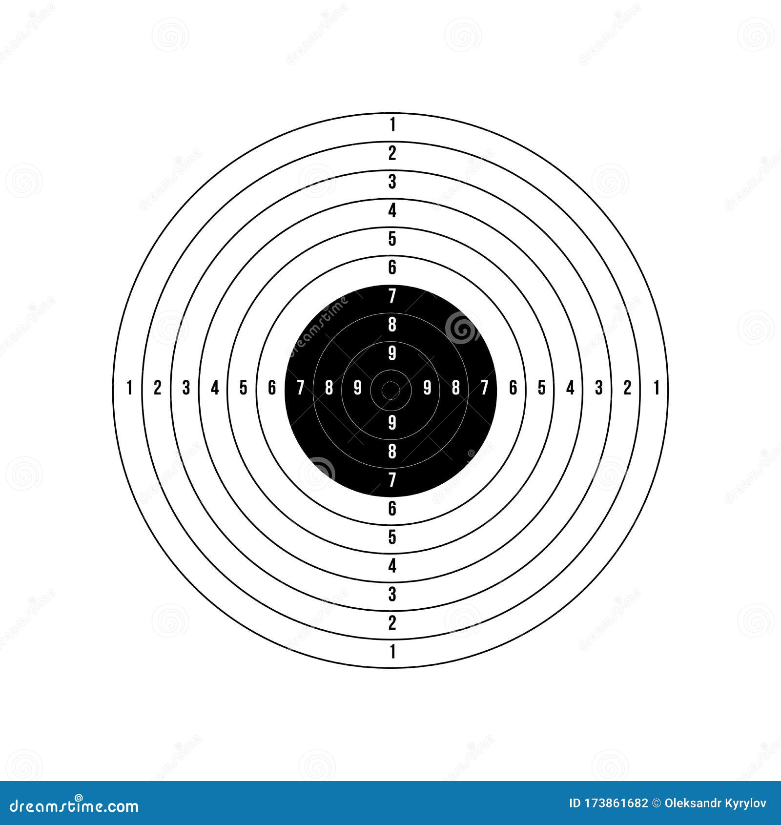 issf 10 meter air pistol olympic shooting archery target printable stock vector illustration isolated on white background stock illustration illustration of gunshot shield 173861682