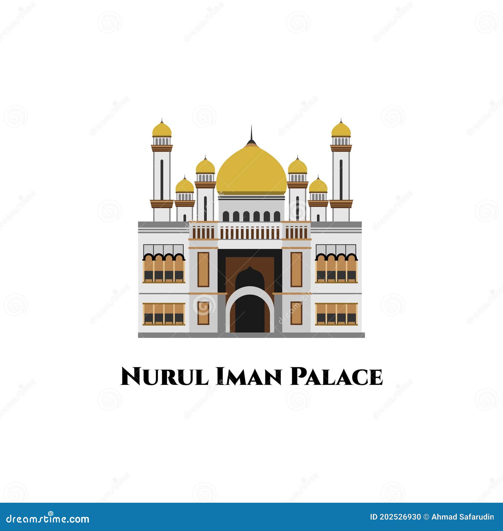 the istana nurul iman. brunei country  template. the architectural  is very magnificent beautiful. one of the largest