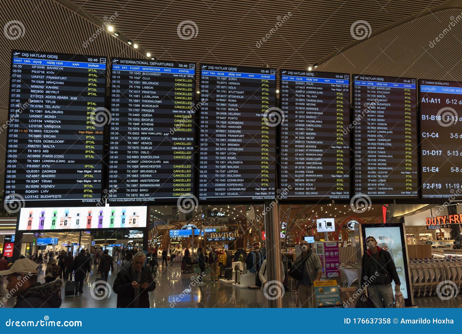istanbul airport flight canceled due to coronavirus pandemi editorial stock photo image of coronavirus arrival 176637358