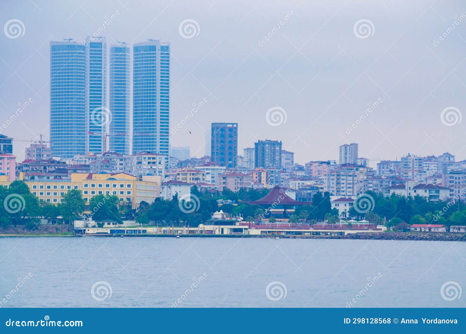 fenerbahce district anatolian side of istanbul city skyline turkey