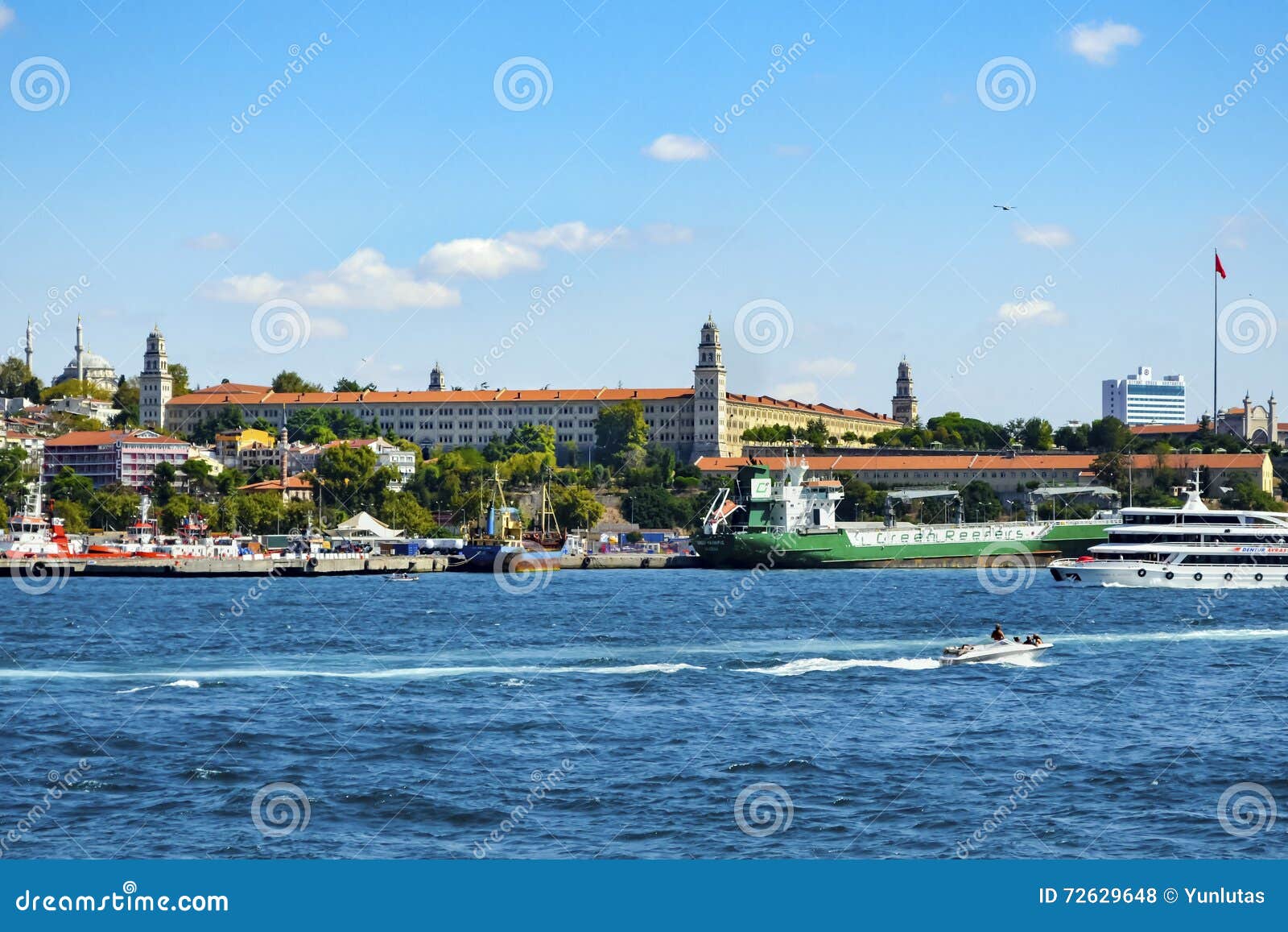 Istanbul, Haydarpasa Harbour and Selimiye Barracks Building Editorial ...