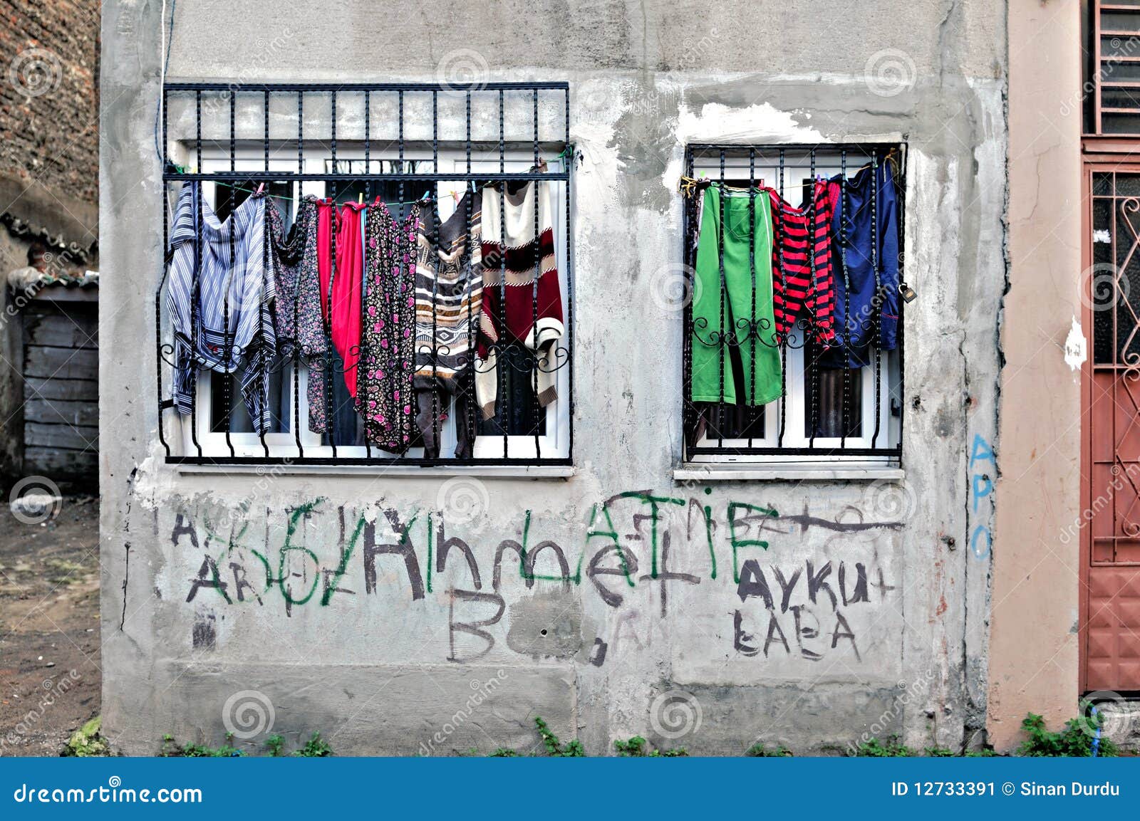 Istanbul Social Laundry Street Stock Image Image of street, building 12733391