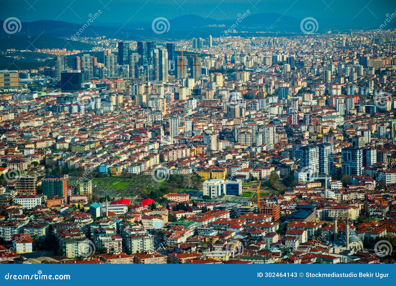 istanbul, turkey - december 23, 2023: aerial drone view kadikoy, fikirtepe, uzuncayir. ac?badem