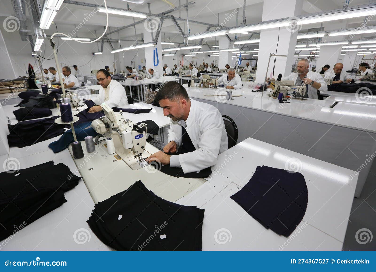 Textile Workers Work in a Textile Factory Editorial Photography Image