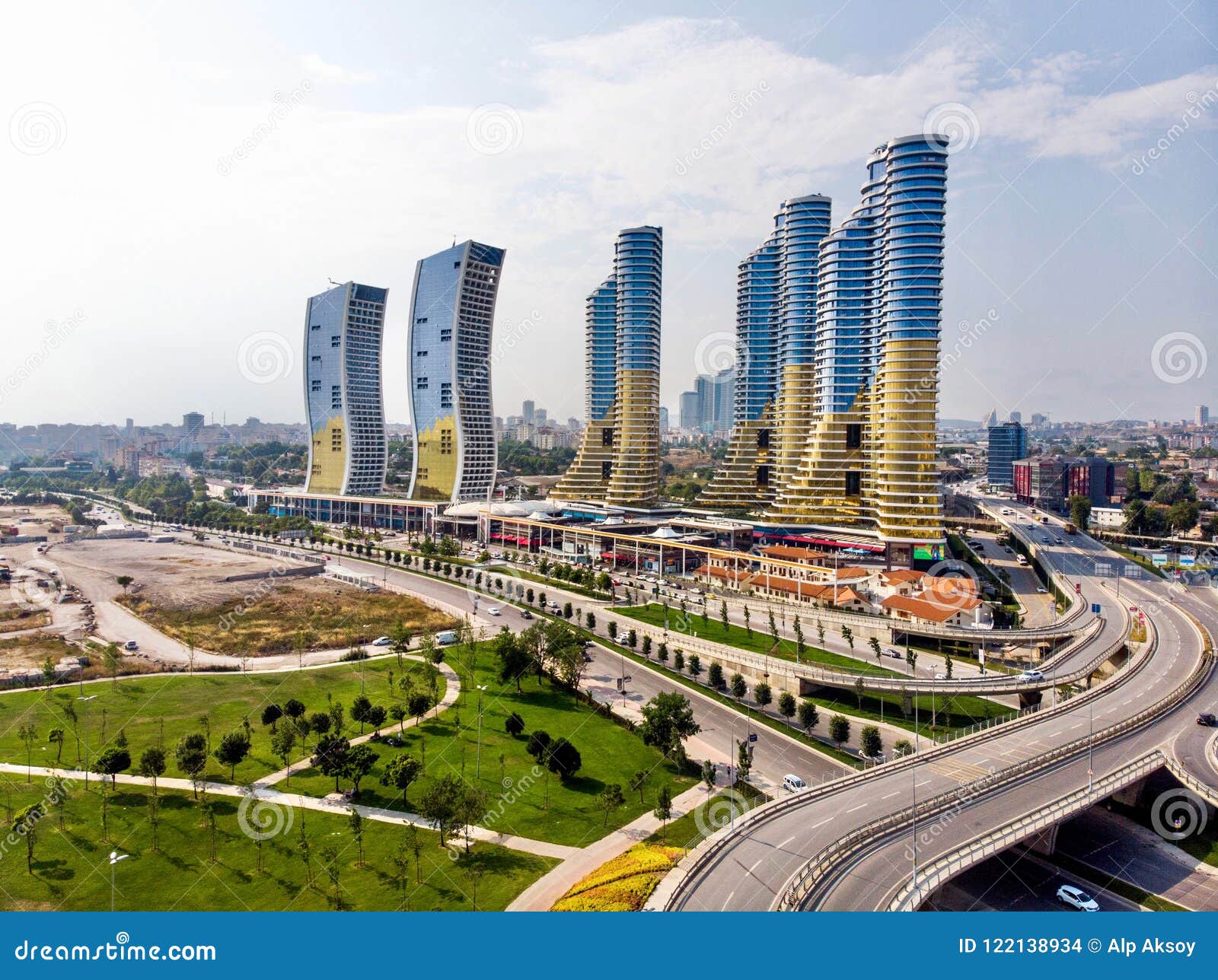 istanbul turkey february 23 2018 aerial drone view of istmarina skyscrapers avm shopping mall in istanbul kartal stock photo image of construction istanbul 122138934