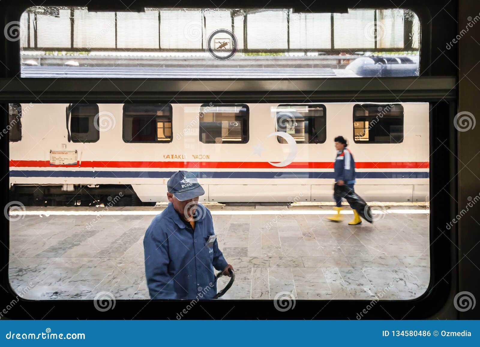 Window of a Train Being Cleaned Editorial Photo Image of istanbul