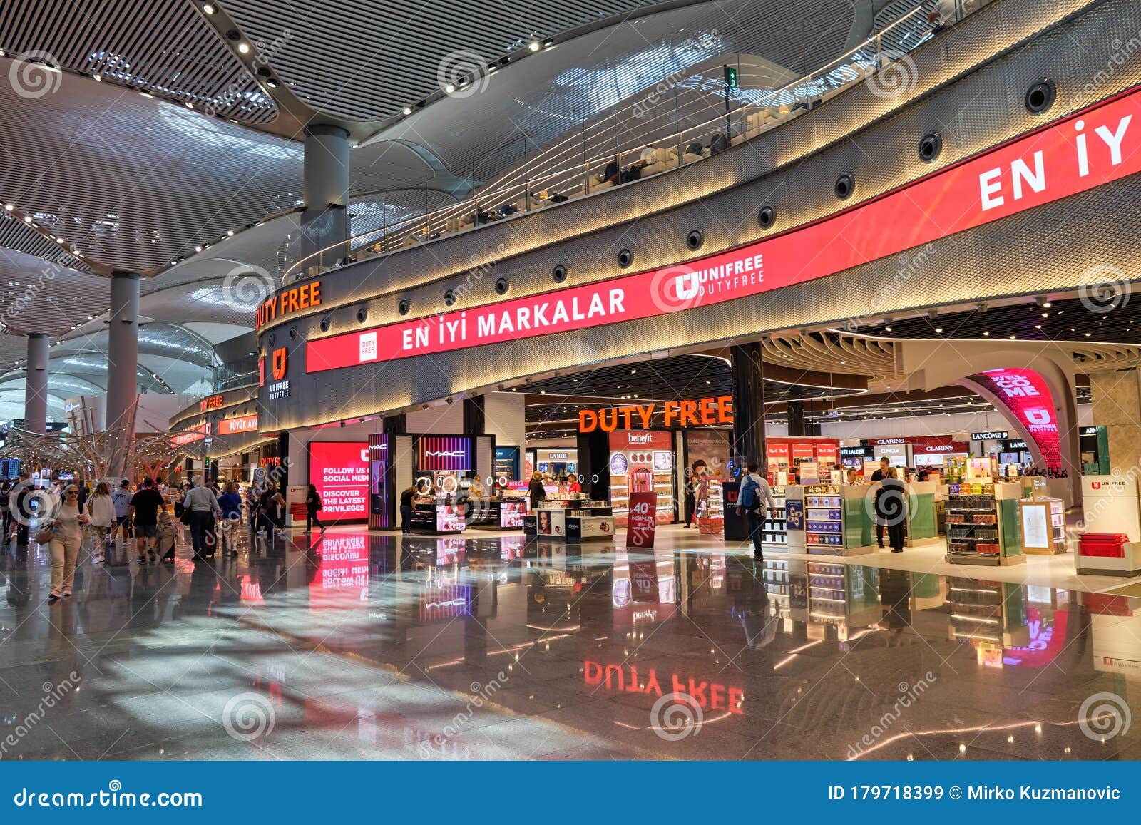 duty free shops and food court at new istanbul airport editorial stock image image of aircraft hall 179718399