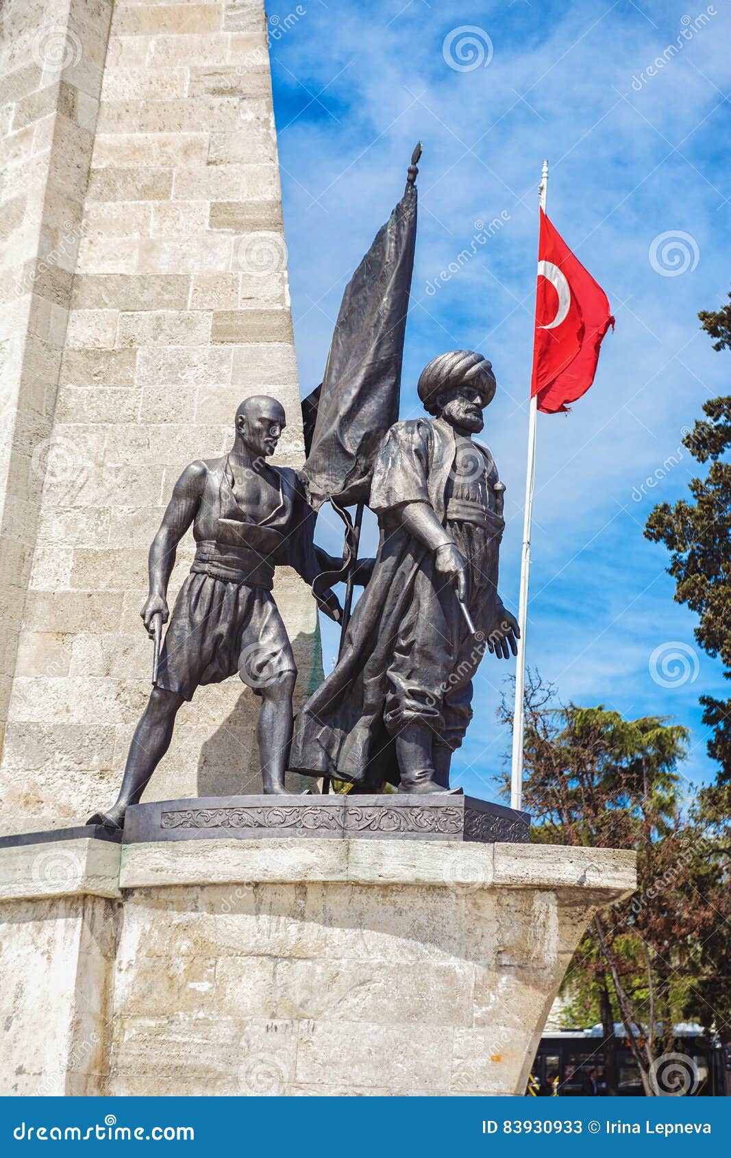 istanbul turkey. statue of barbarossa