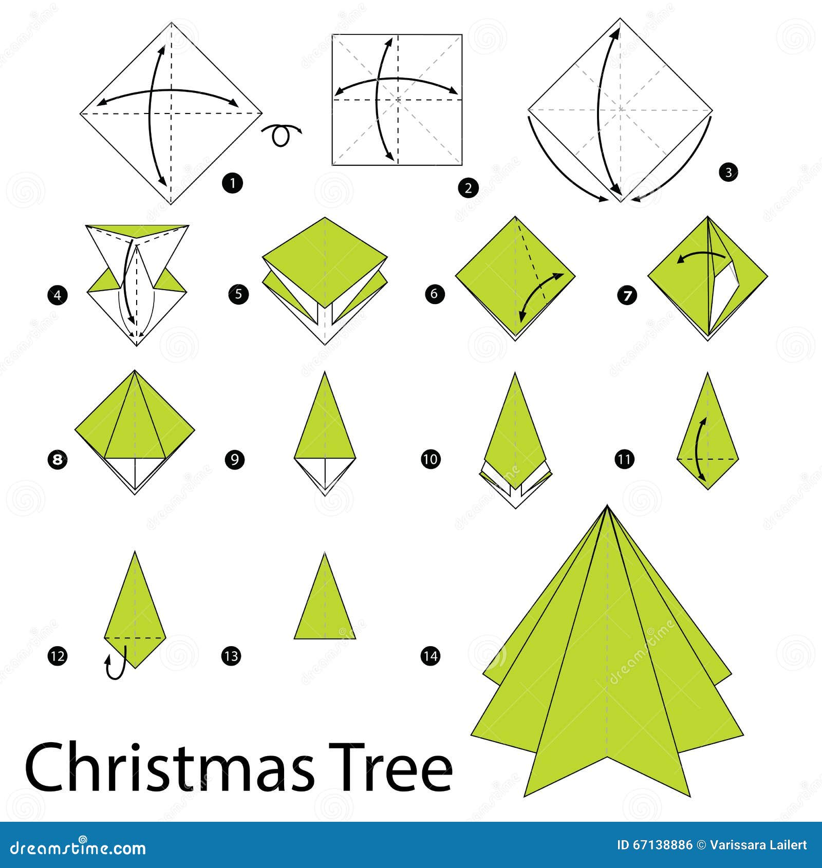 Tutorial Origami Albero Di Natale.Istruzioni Graduali Come Fare L Albero Di Natale Di Origami Illustrazione Vettoriale Illustrazione Di Decorativo Mestiere 67138886