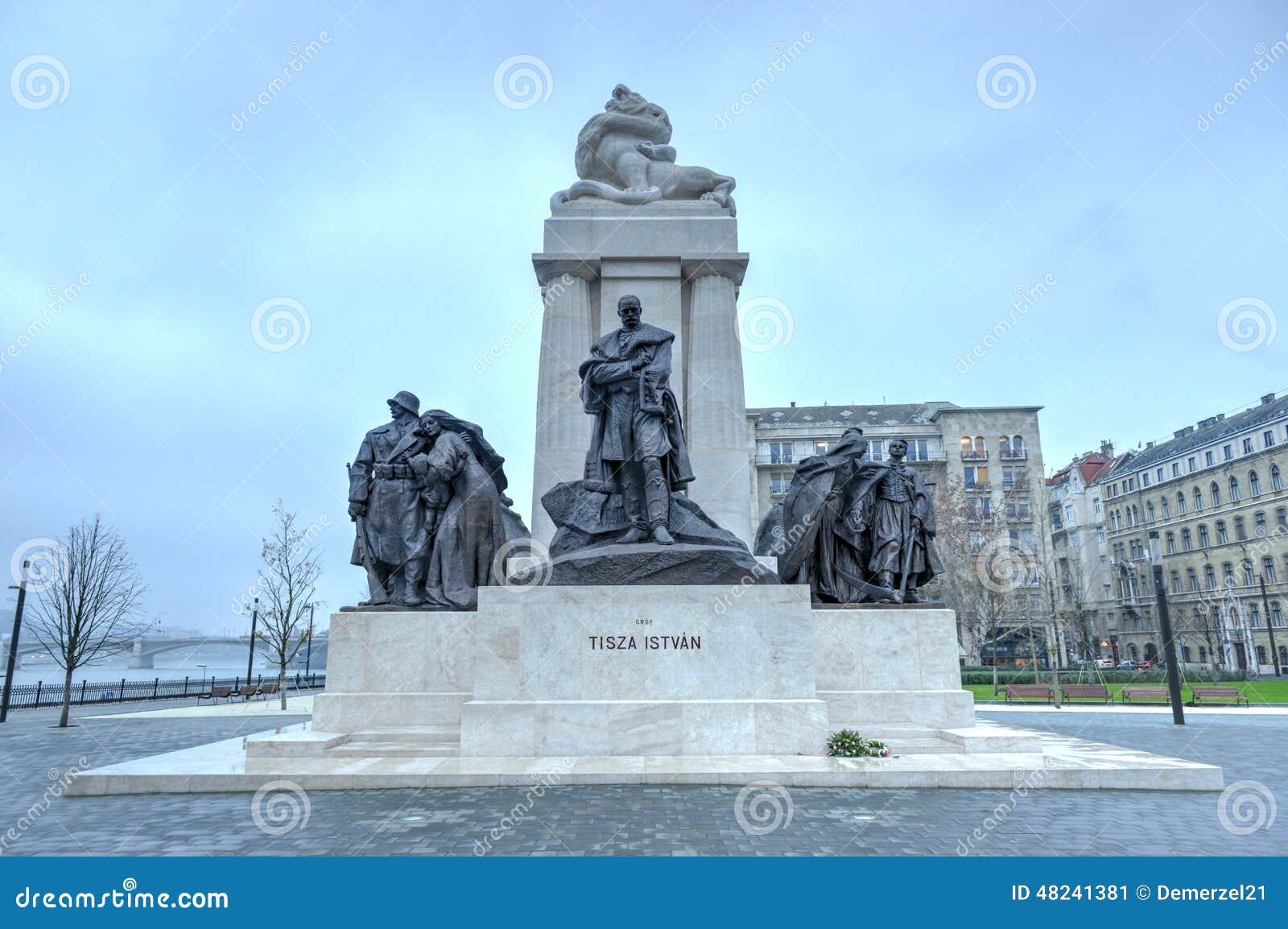  Istvan  Tisza  Statue Budapest Hungary Stock Image 