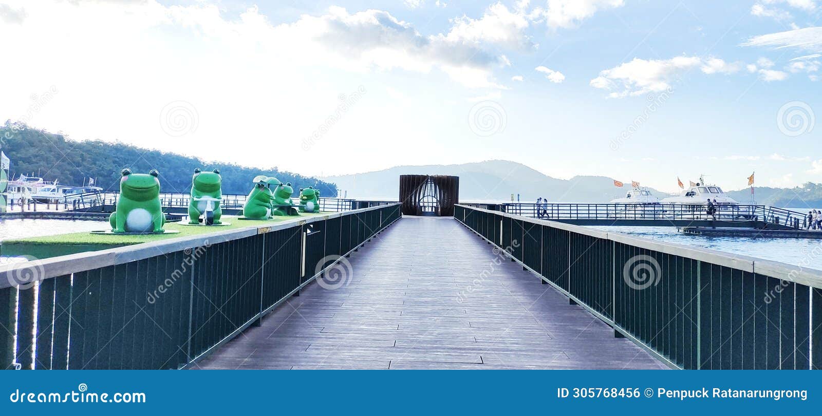 the ita thao pier is a pier at sun moon lake in yuchi township, nantou county, taiwan.