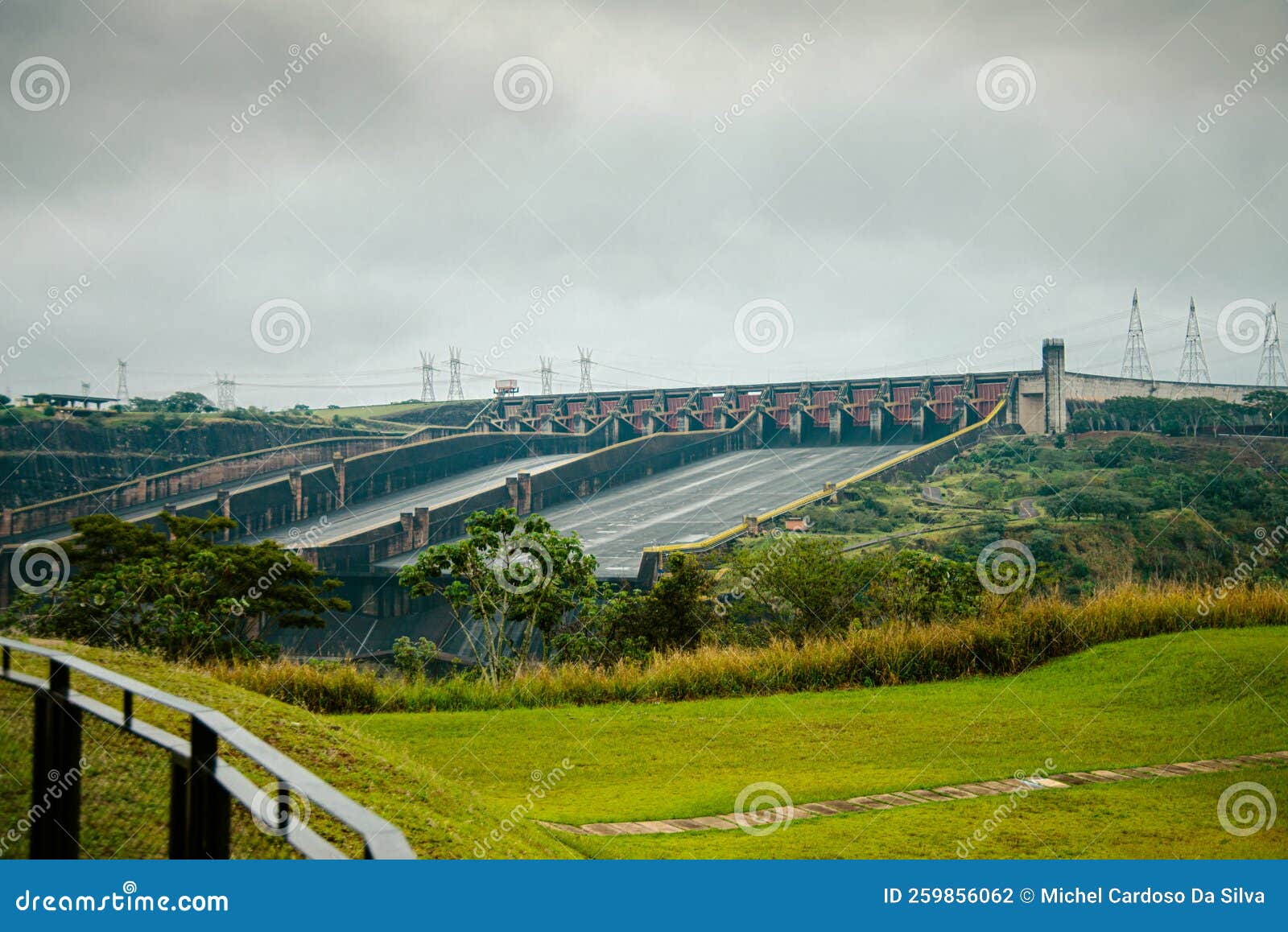itaipu hydroelectric plant - spillway view