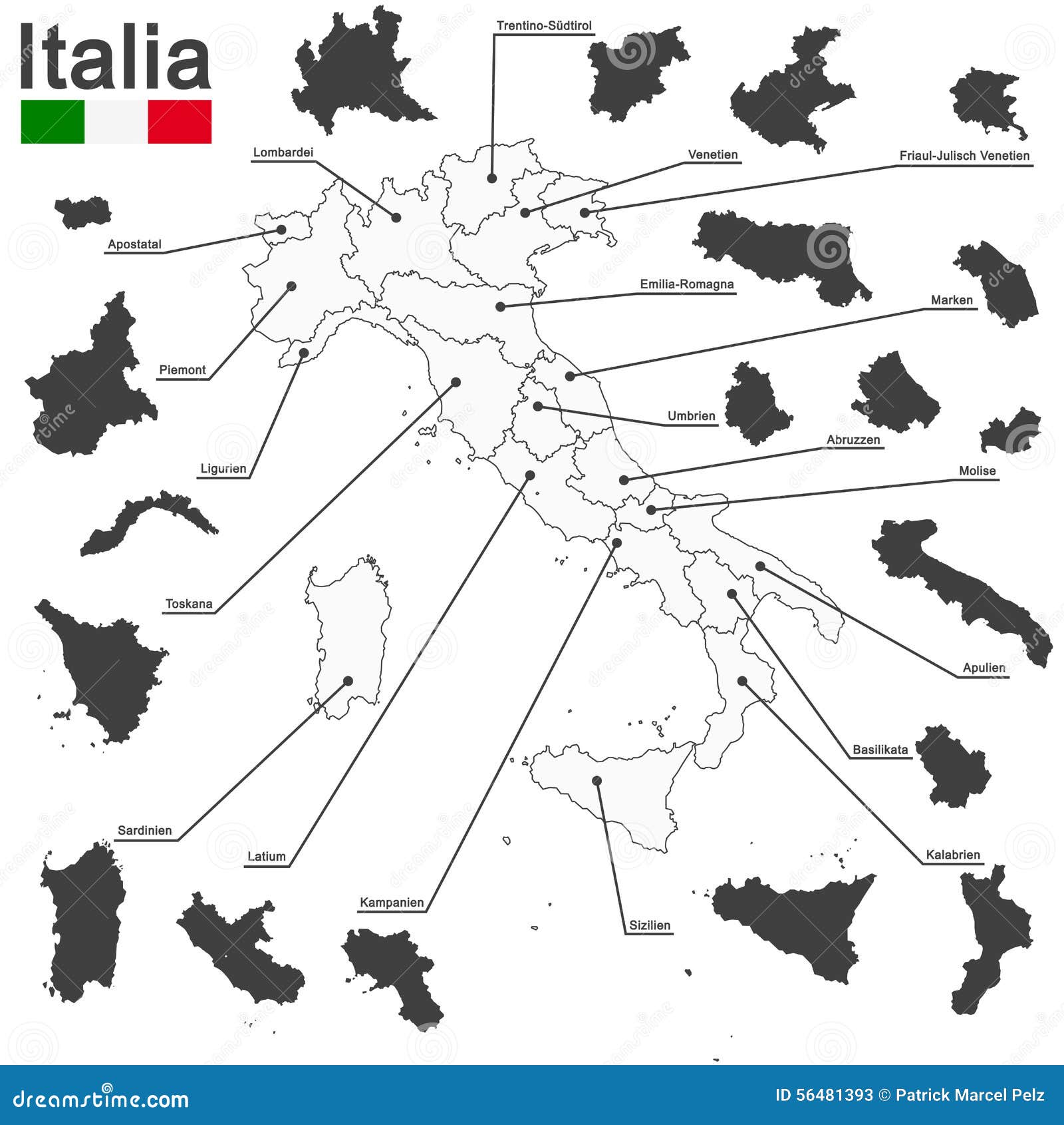 italia and regions