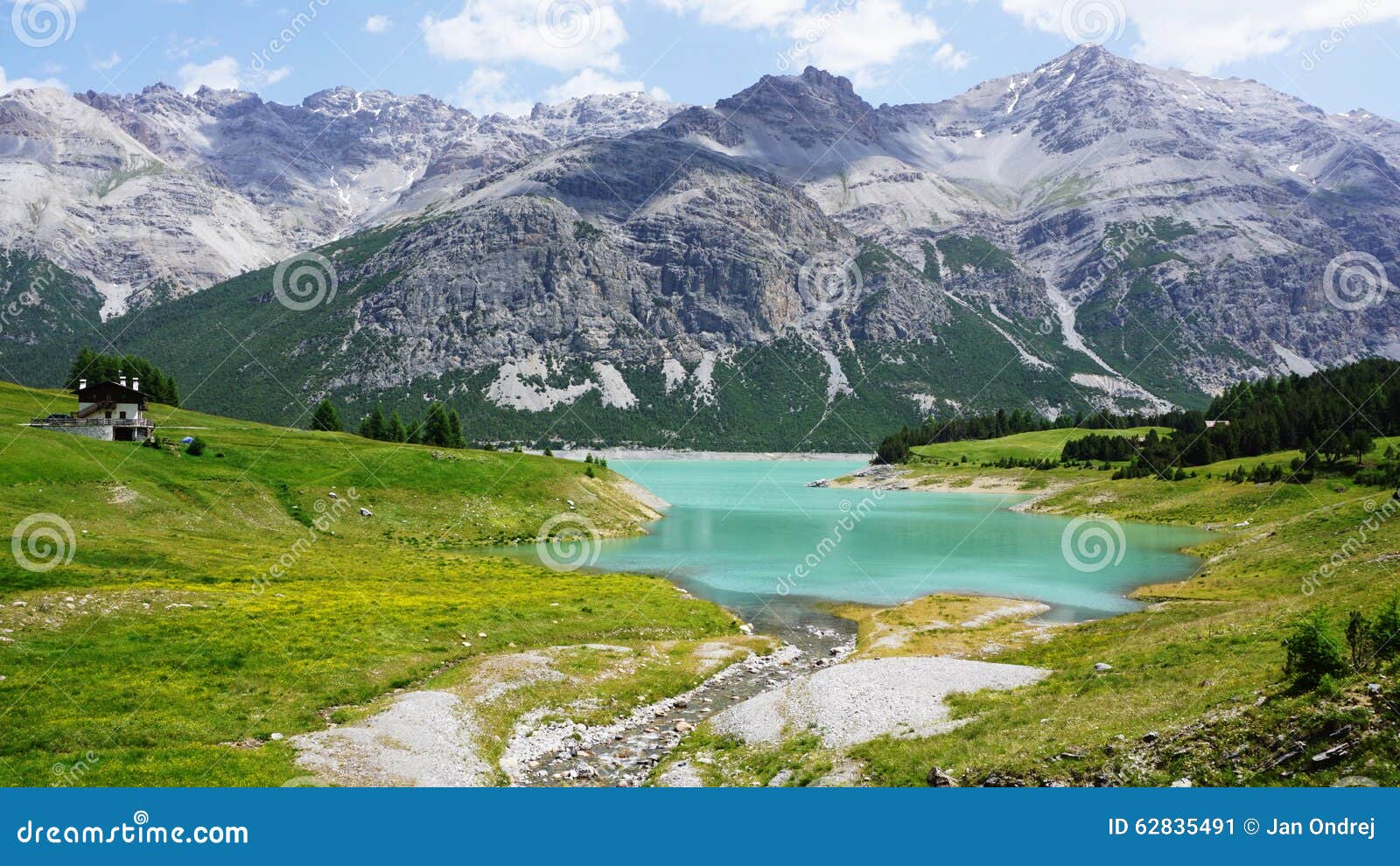 Italian alps mountain lake stock image. Image of view - 62835491