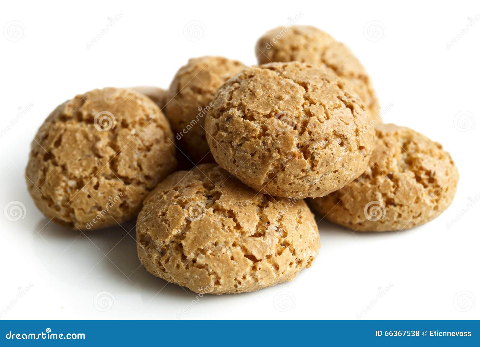 Italian amaretti biscuits. stock photo. Image of round 66367538