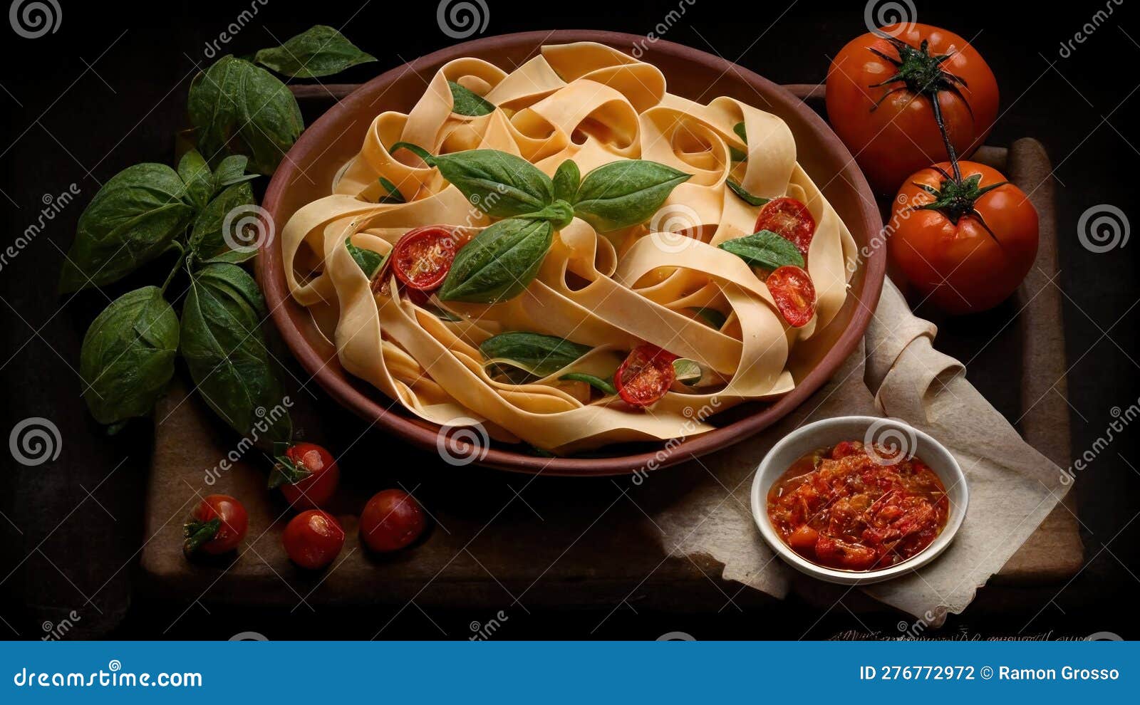 Italian Assorted Pasta with Sauces Stock Illustration Illustration of