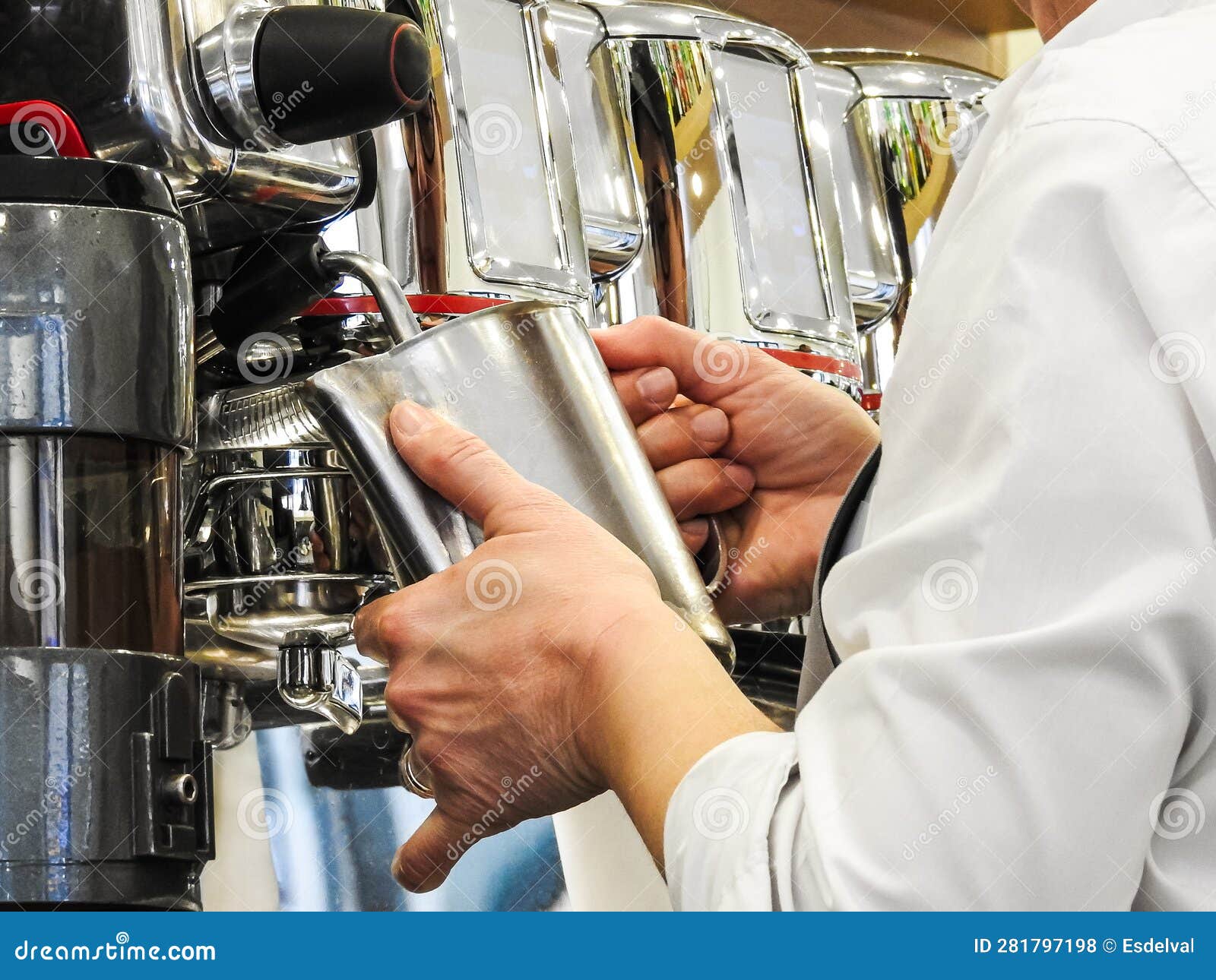 italian barista crafting cappuccino