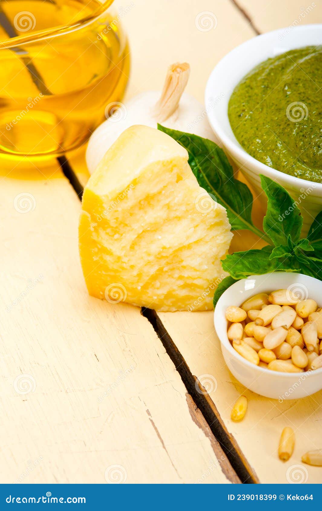 Italian Basil Pesto Sauce Ingredients Stock Image Image of nuts