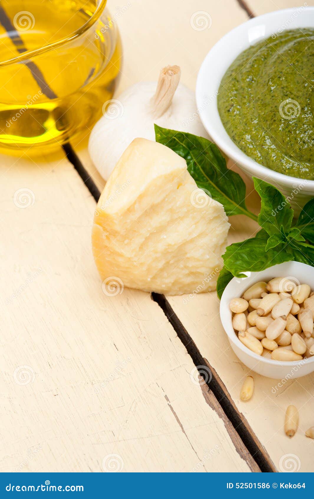 Italian Basil Pesto Sauce Ingredients Stock Photo Image of fresh