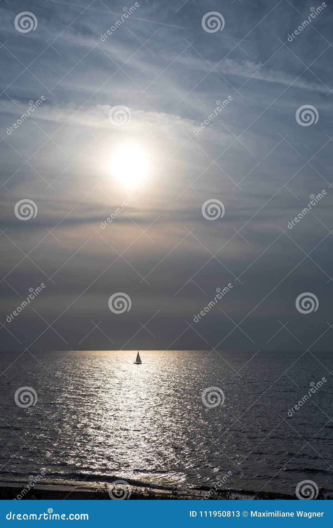 Italian Beach and Adriatic Sea during Sunset Stock Image - Image of ...