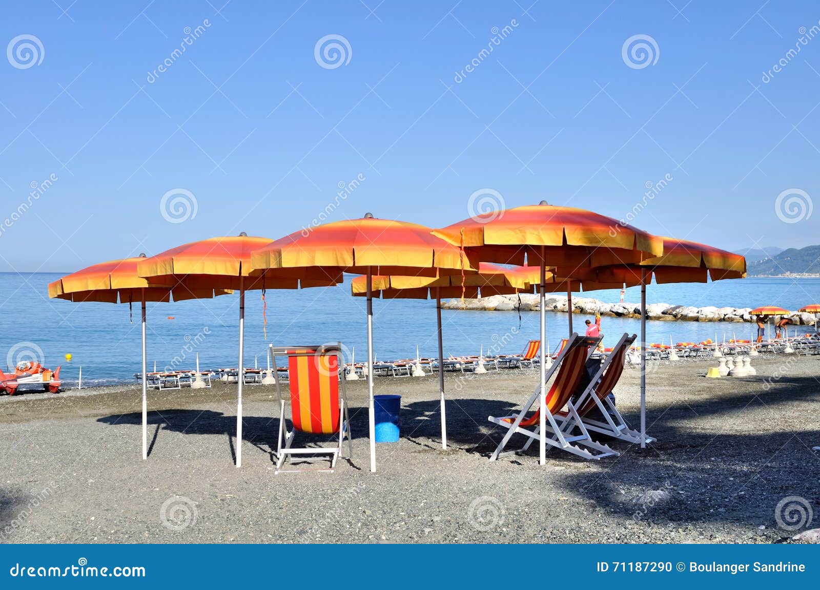 Italian beach stock photo. Image of italy, private, relax - 71187290