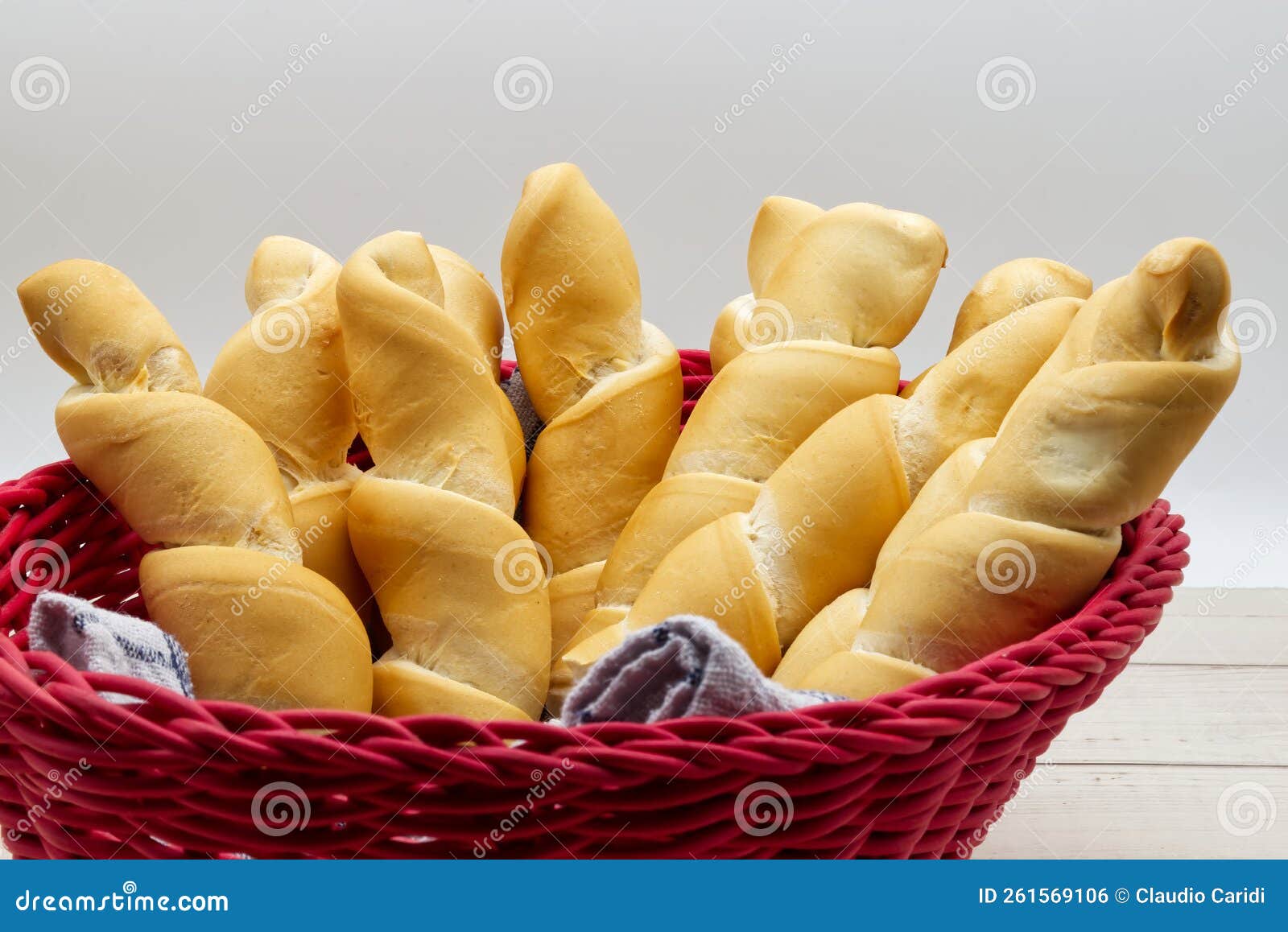 italian bread crocetta ferrarese. traditional bread from ferrara. italy