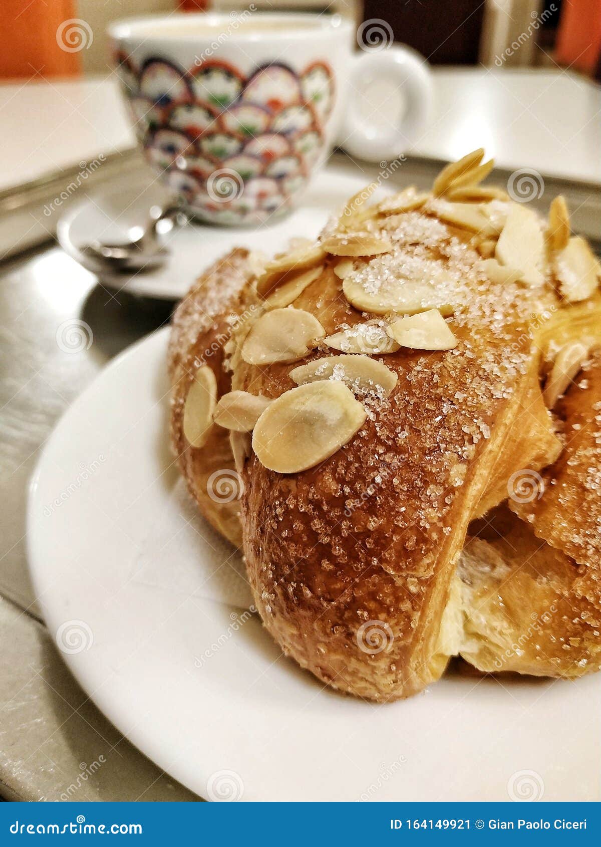 italian breakfast: details of a broche