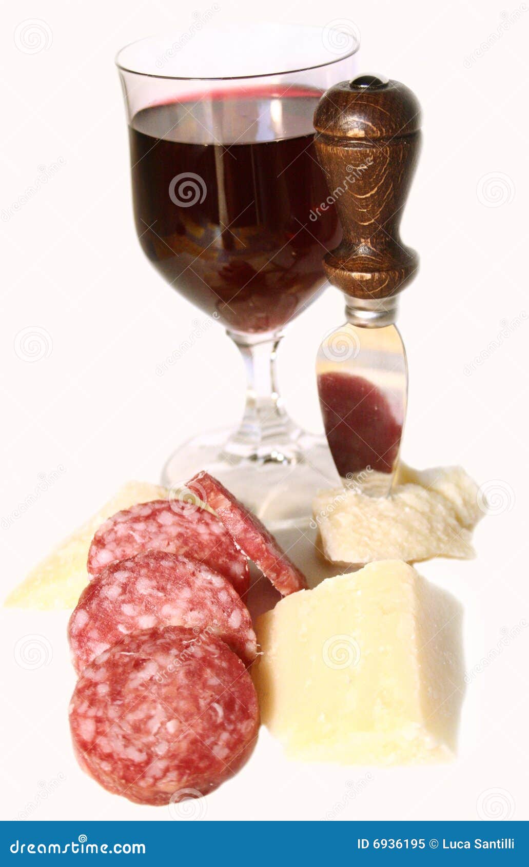 Italian cheese,wine salami stock image. Image of background 6936195
