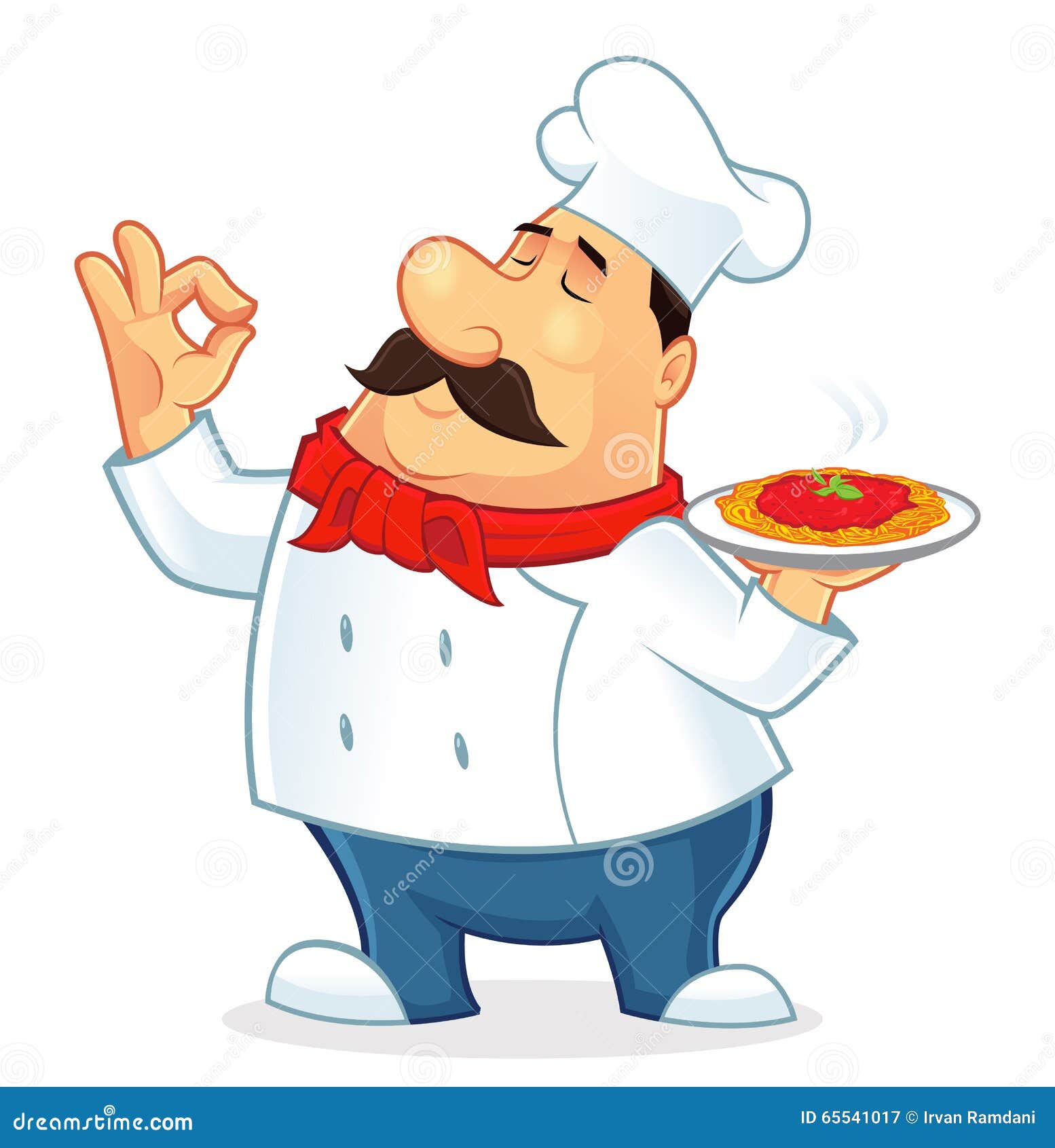 Italian Chef Cartoon stock vector. Image of foods, stock - 65541017
