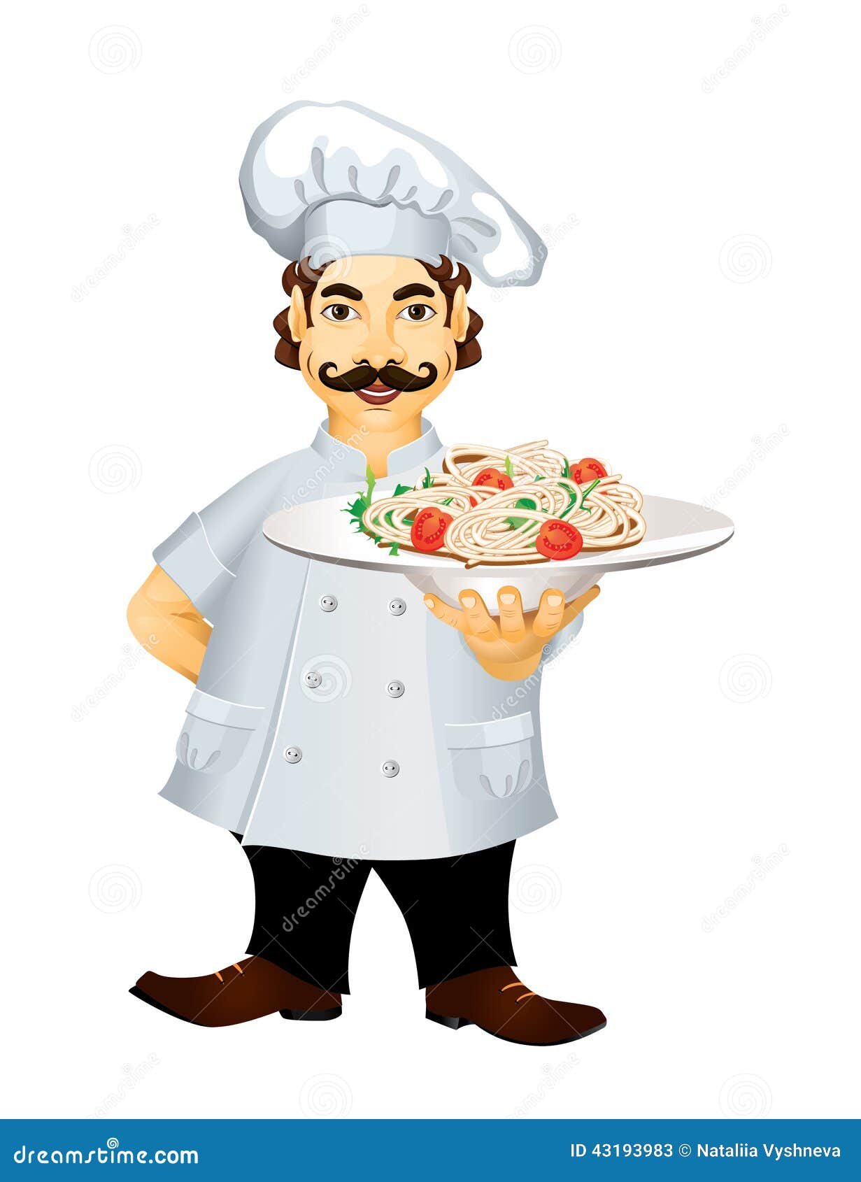 Italian Chef Cartoon Vector 43193983