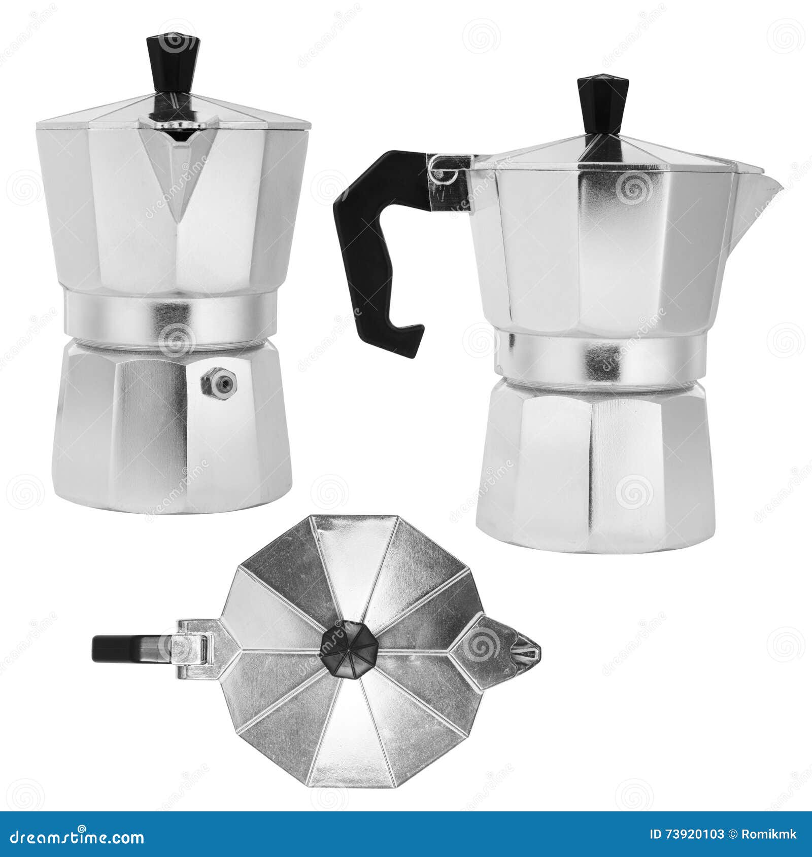 Italian Coffee Maker Isolated Stock Image Image of maker, white 73920103