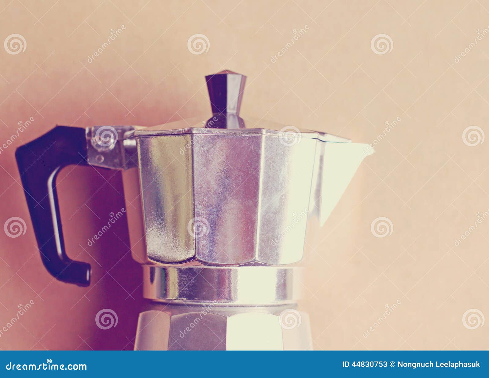 Italian Coffee Maker with Retro Filter Stock Image Image of cookware, aluminum 44830753