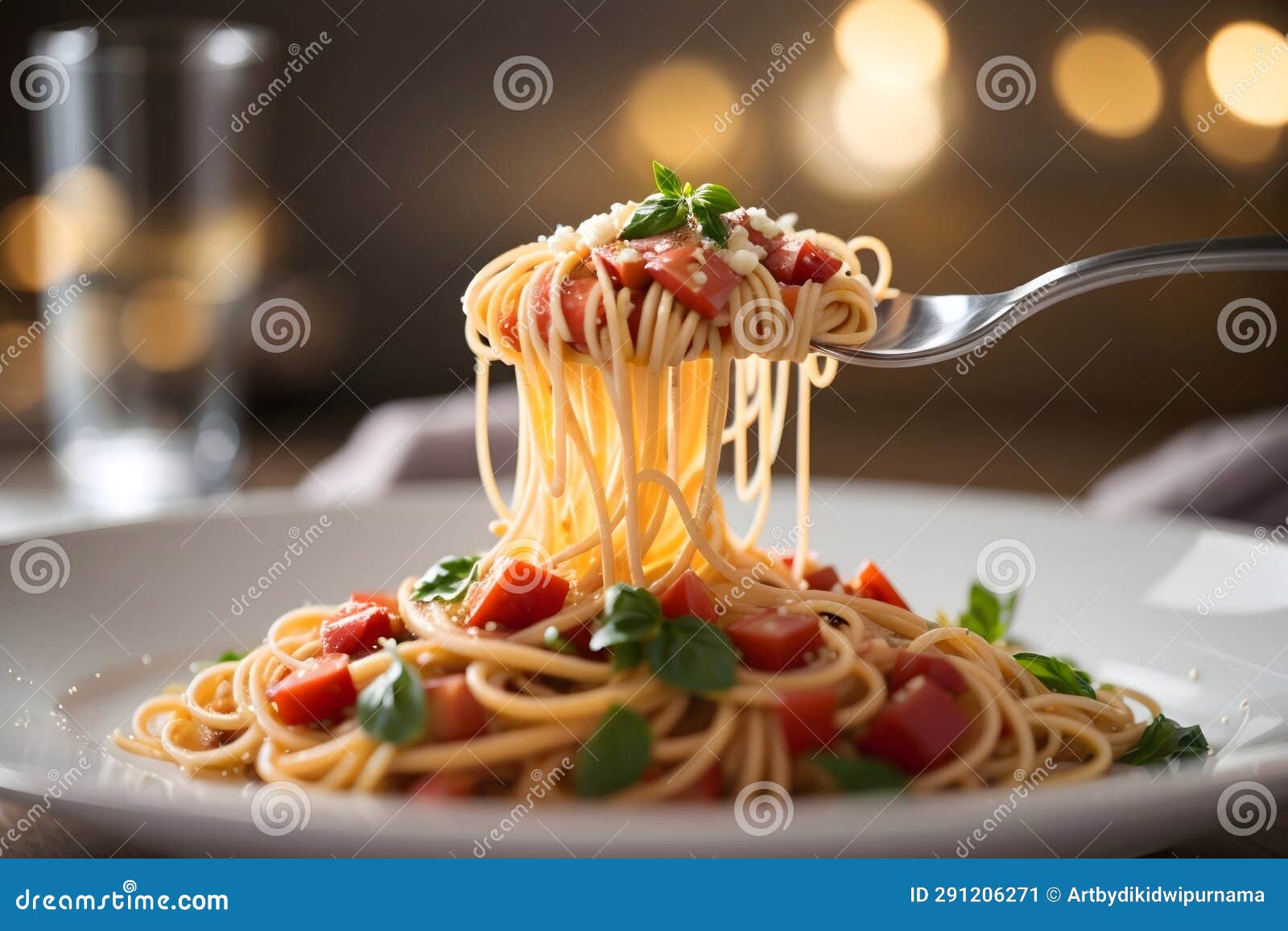 Italian Culinary Elegance Al Dente Spaghetti Stock Image Image of