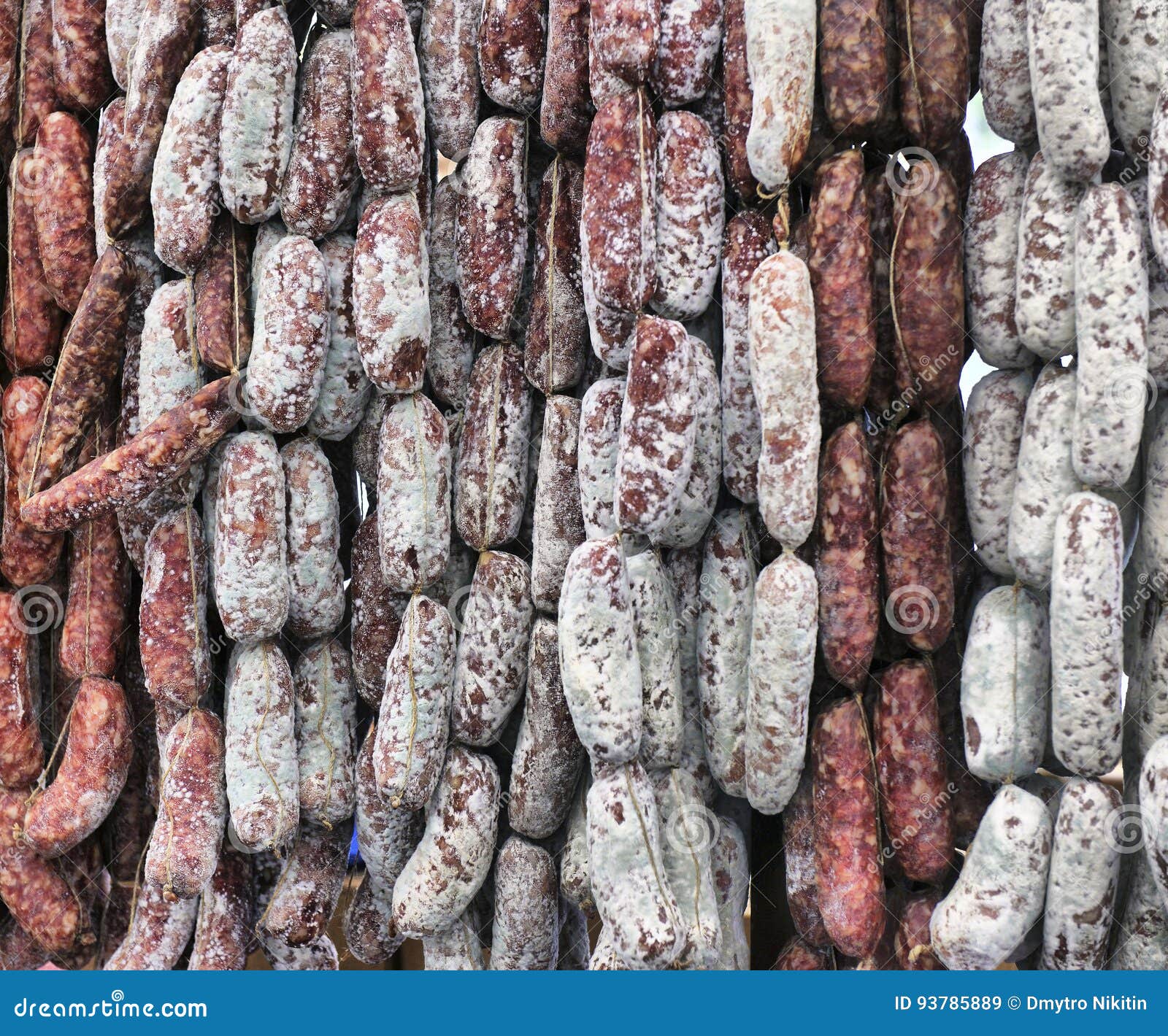 Italian Different Traditional Sausages Stock Image Image of meal, rustic 93785889