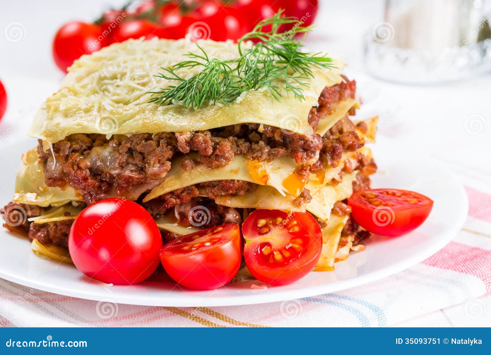 Italian dish lasagna stock image. Image of dinner, parmesan 35093751